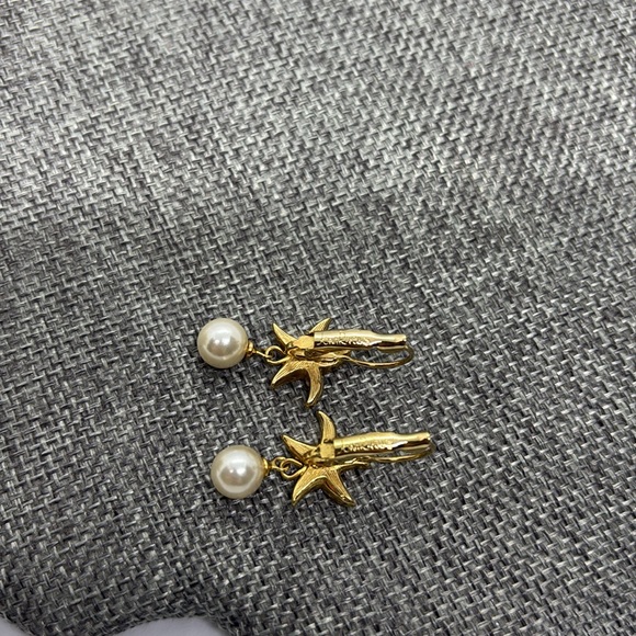 Joan Rivers Rhinestone and Faux Pearl Starfish Earrings - Picture 5 of 5